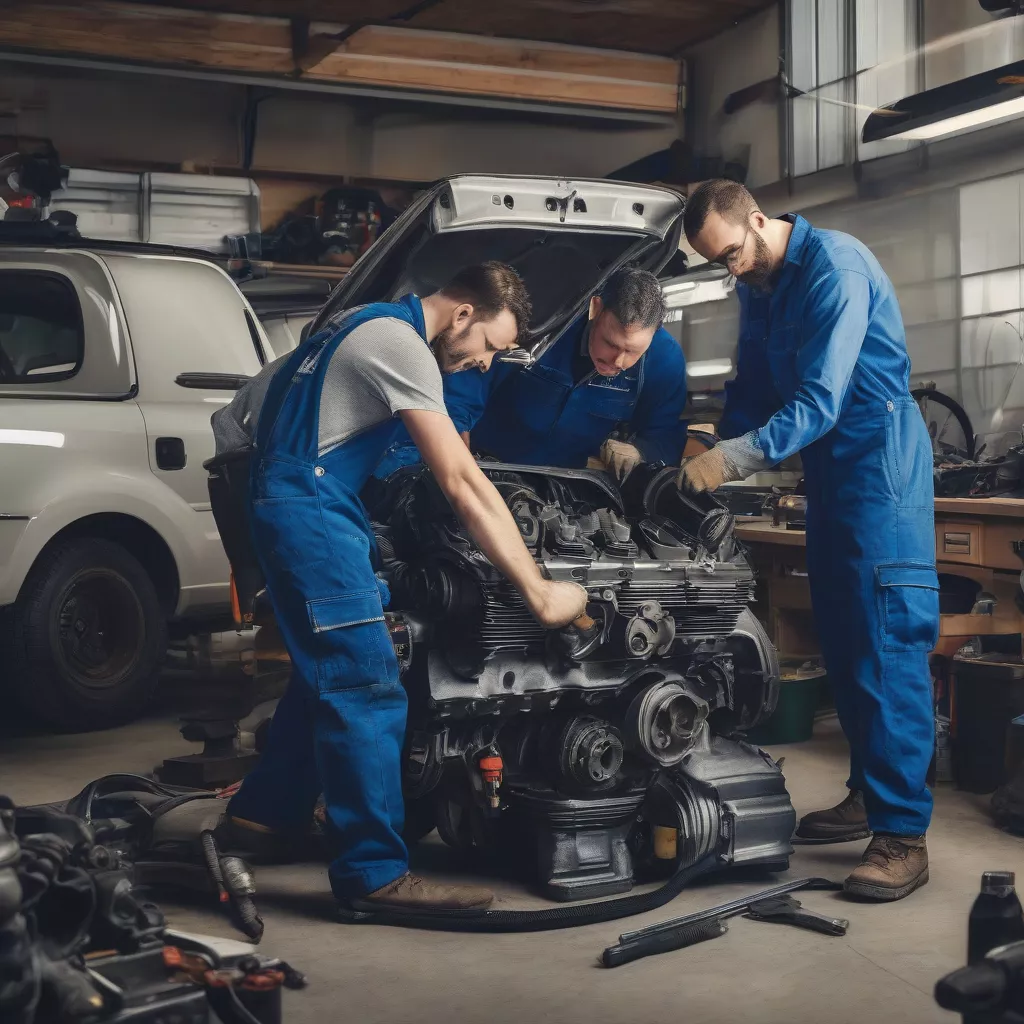 Controllo del motore di un'auto usata