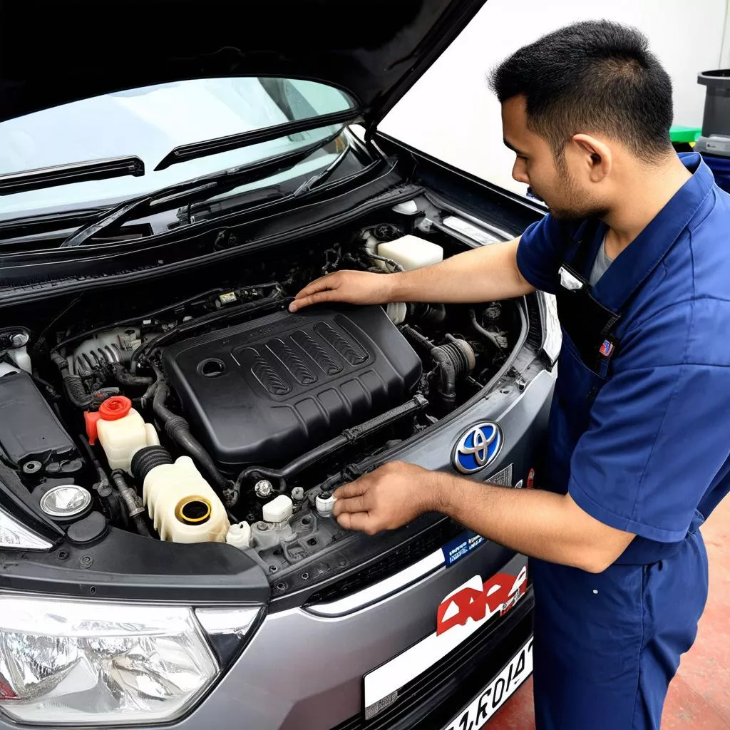 トヨタ・イノーバのエンジン点検