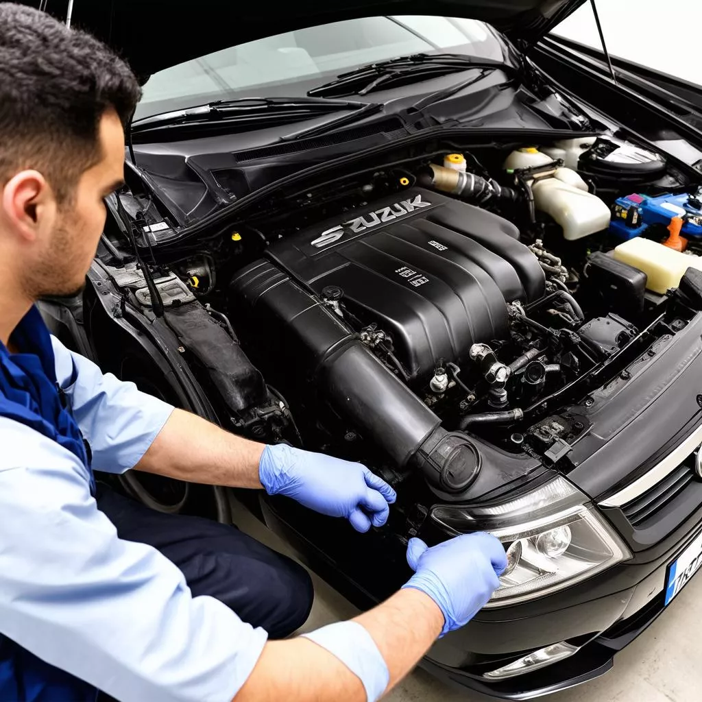 Kiểm tra động cơ xe Suzuki