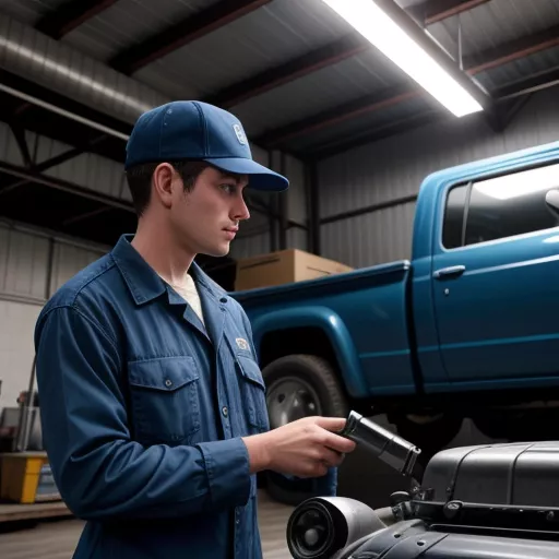 Inspecting the Engine of a Used 500kg Truck