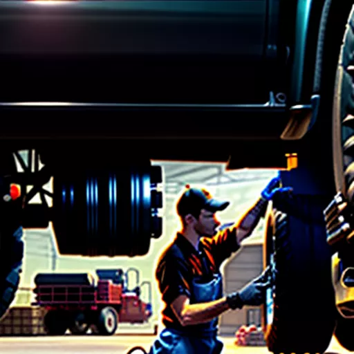 检查卡车发动机