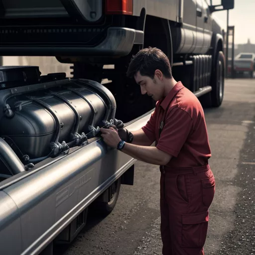 Inspecting a Used Truck Engine