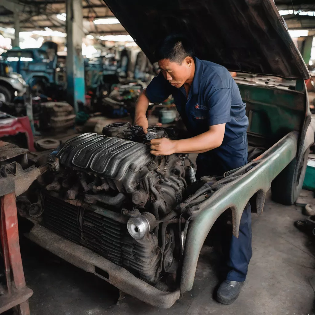 Kiểm tra động cơ xe tải cũ