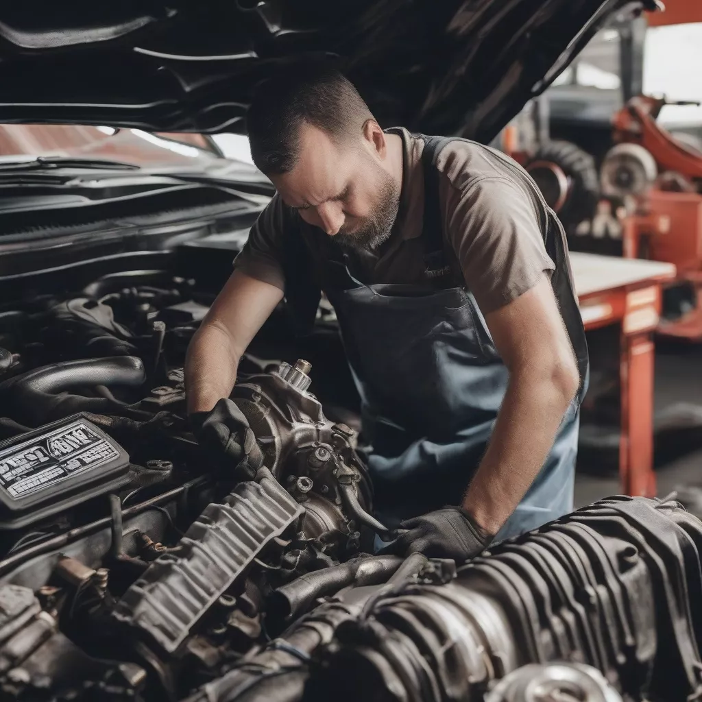 检查二手货车发动机