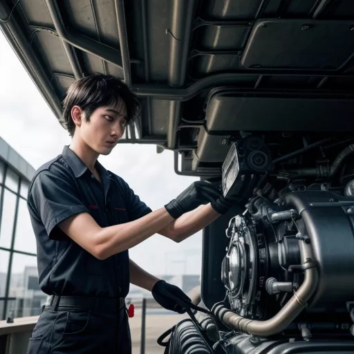 Kiểm tra động cơ xe tải Isuzu cũ