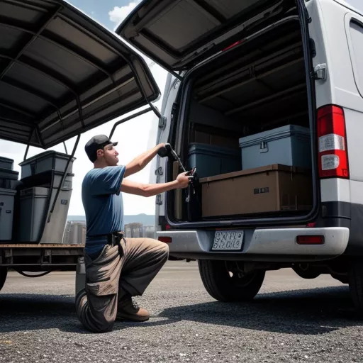 Motorinspektion eines gebrauchten Kenbo Kastenwagens