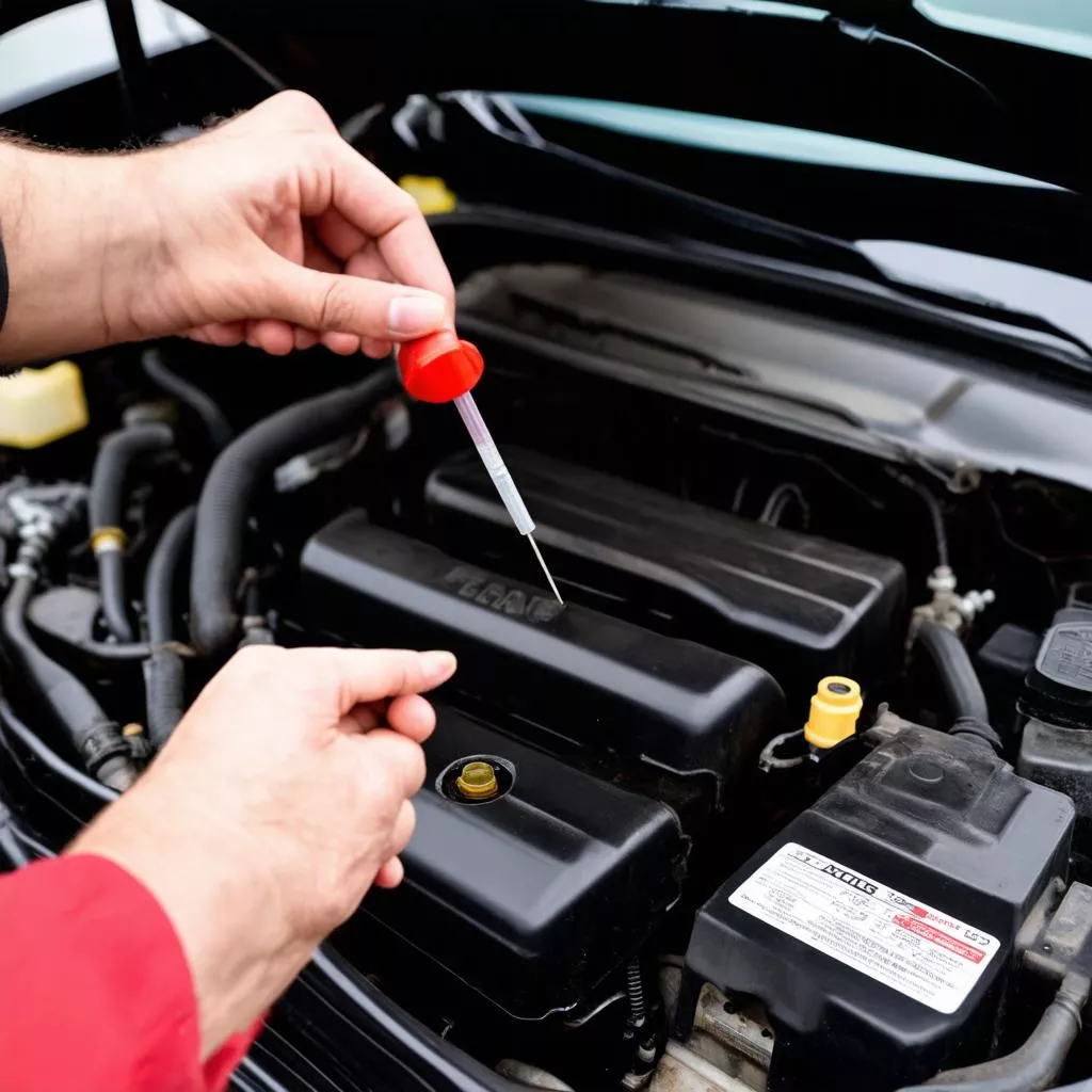 Vérification du niveau d'huile