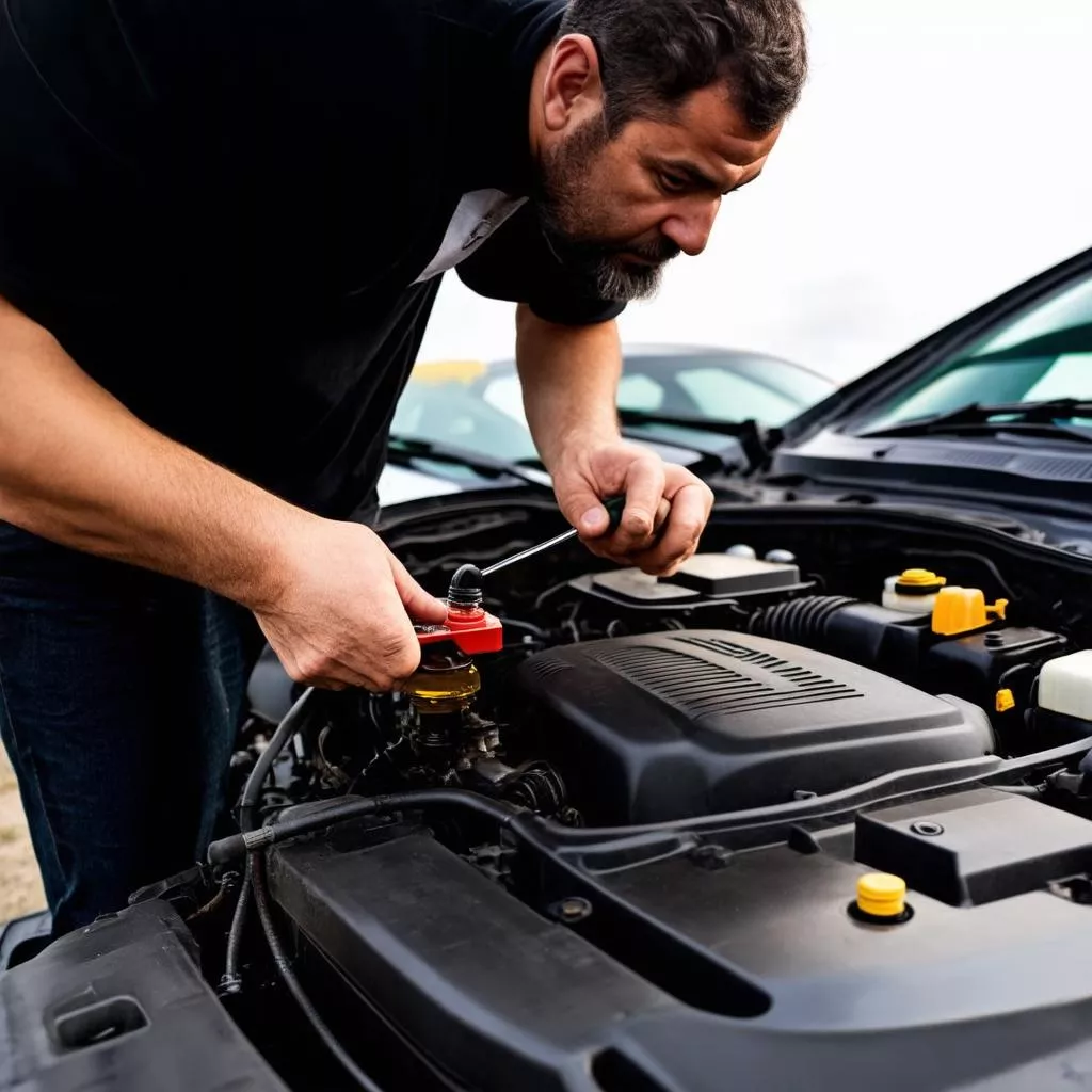 Checking the engine oil regularly