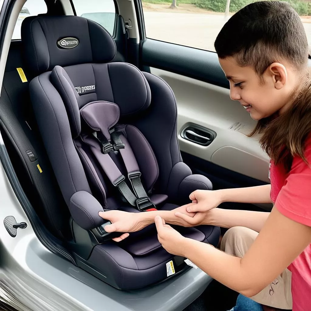 Kiểm tra ghế ngồi ô tô cho bé