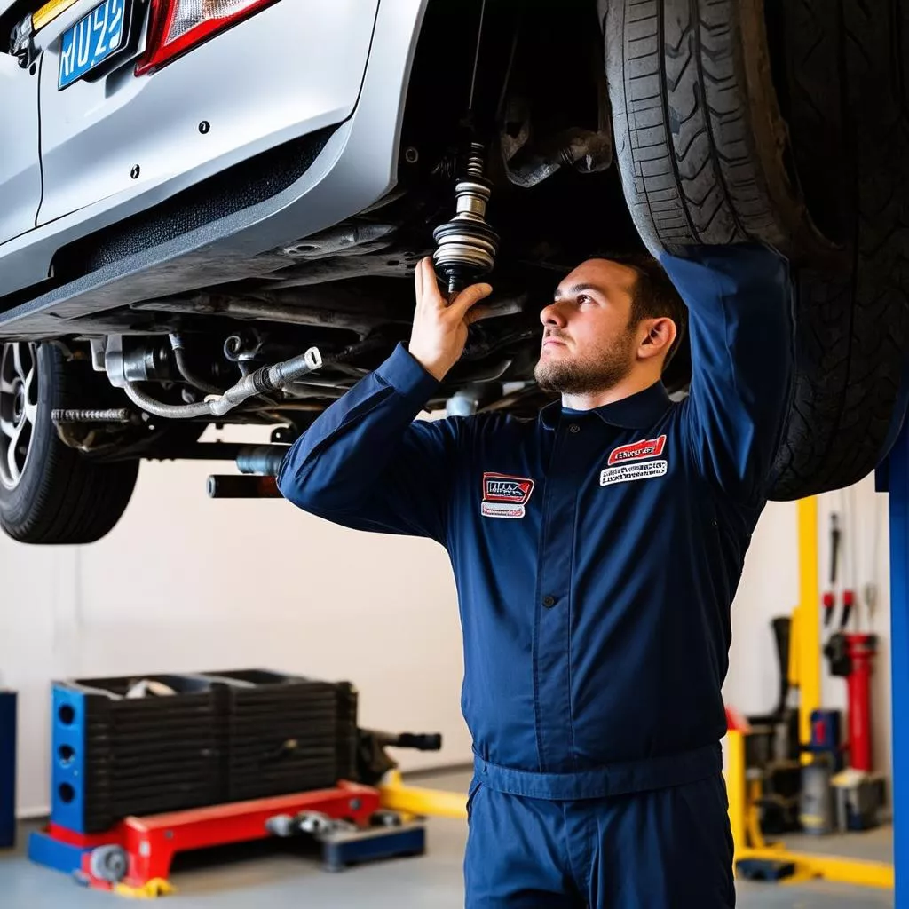 자동차 쇼크업소버 점검