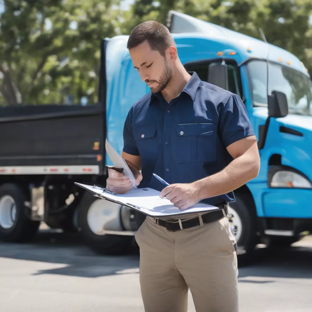 Checking truck documents