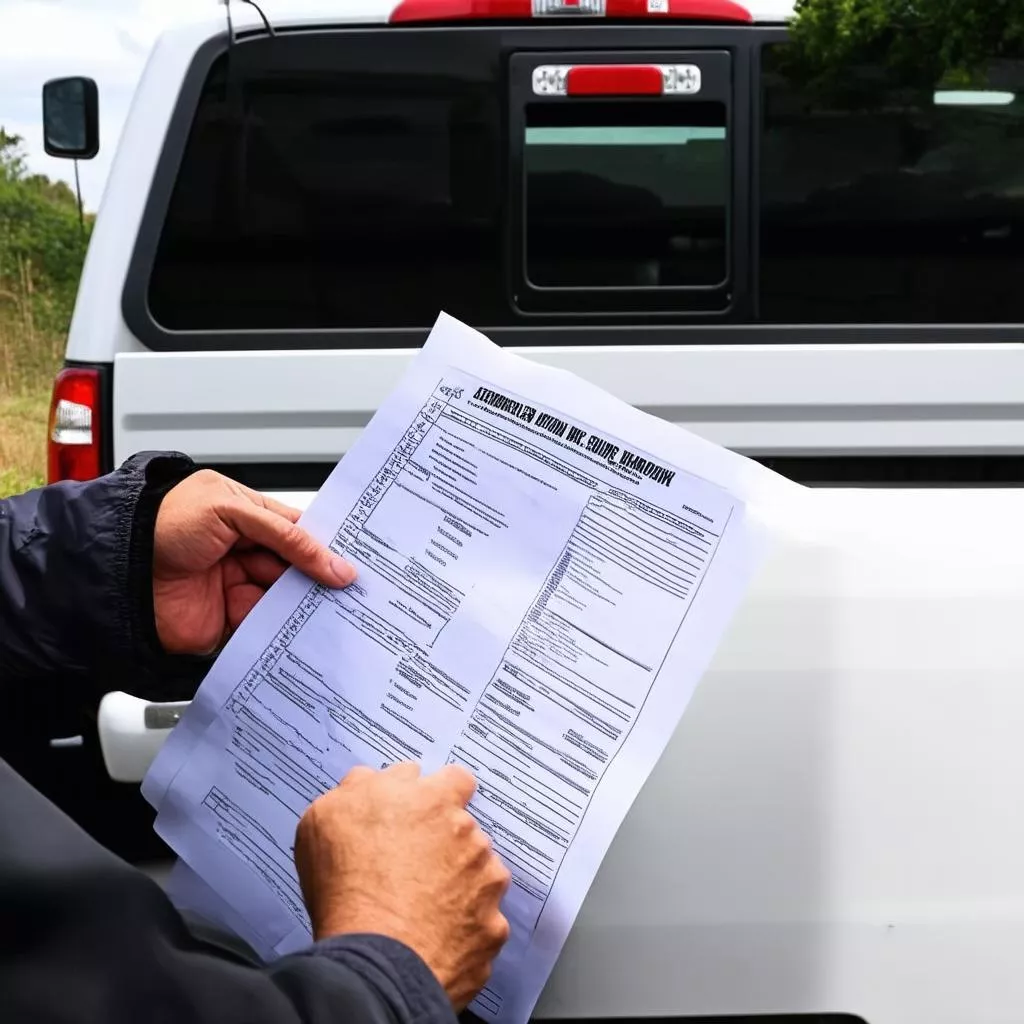 Kiểm tra giấy tờ xe tải