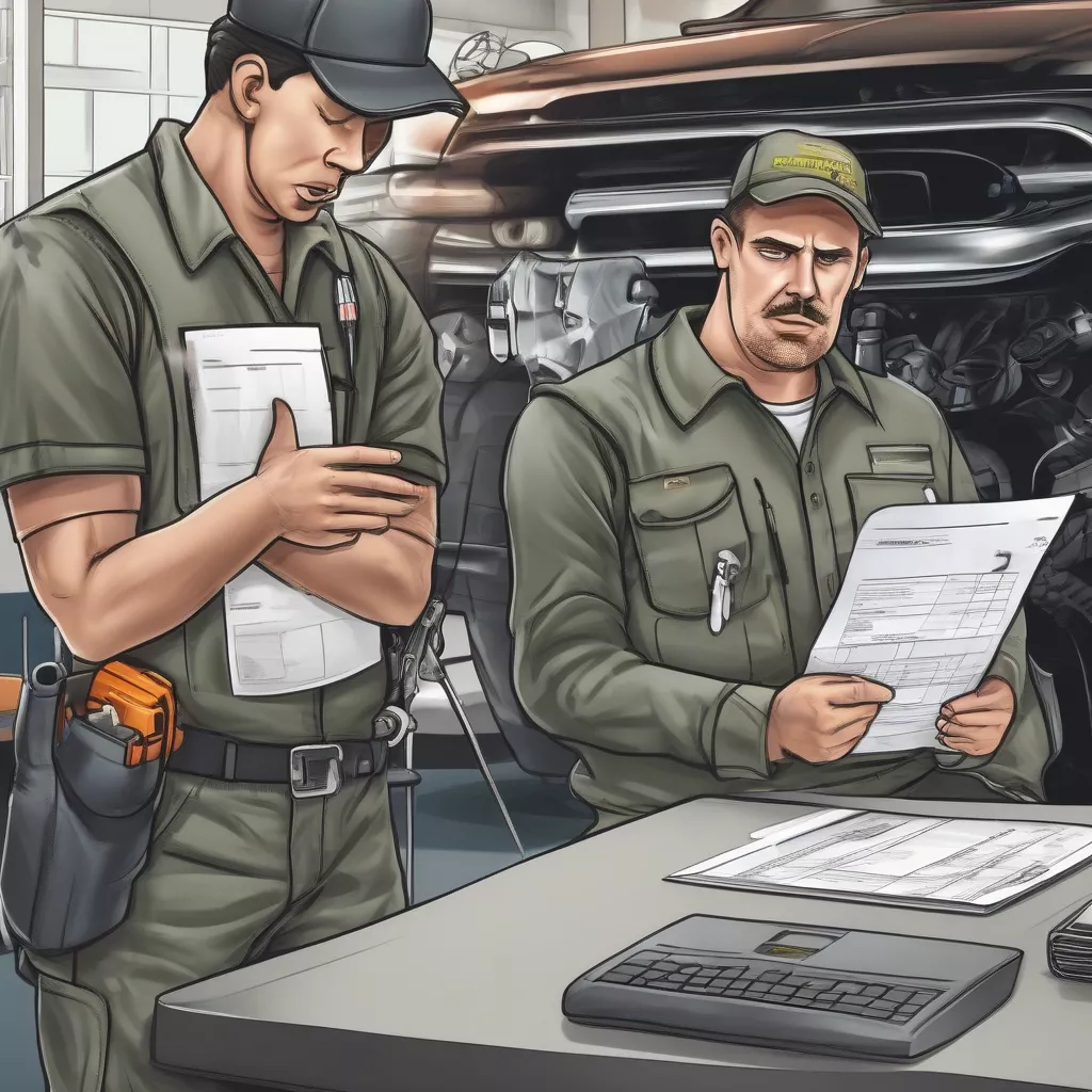 Kiểm tra hóa đơn sửa chữa ô tô