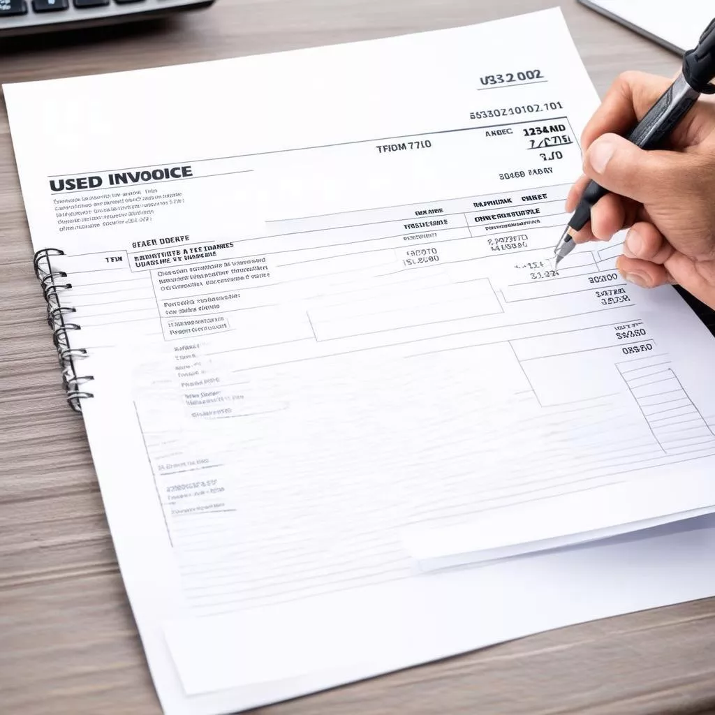 Kiểm tra hóa đơn xe tải cũ