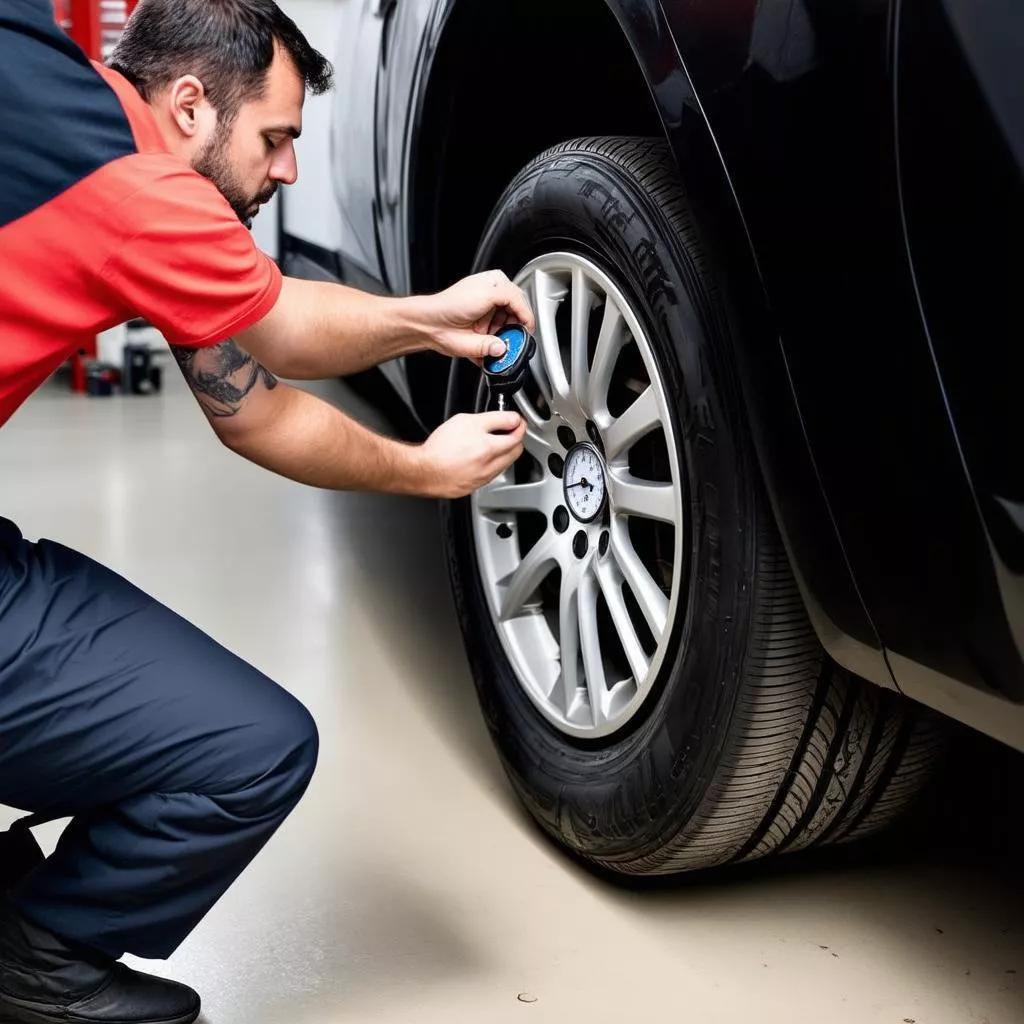 Kiểm tra lốp ô tô tại Hà Nội