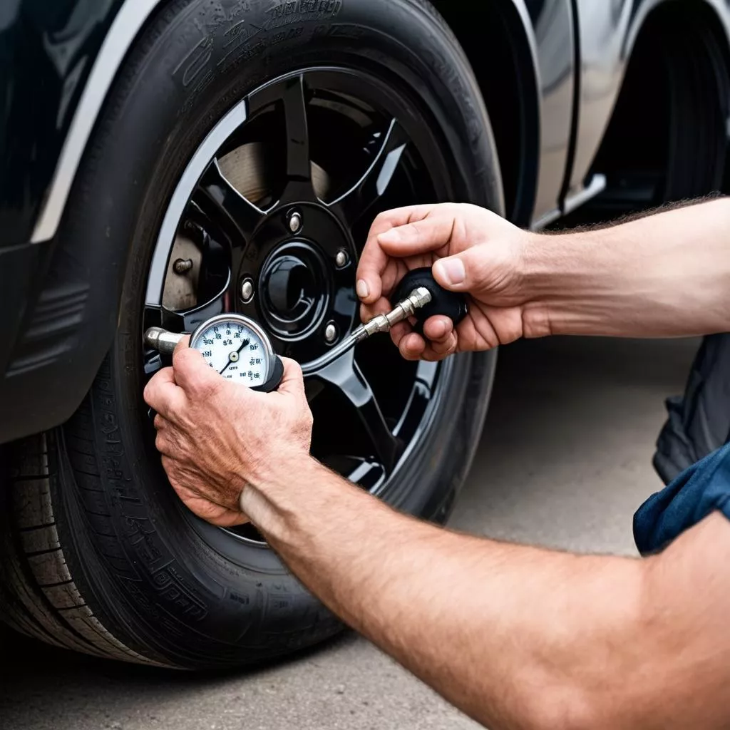 Car tire inspection