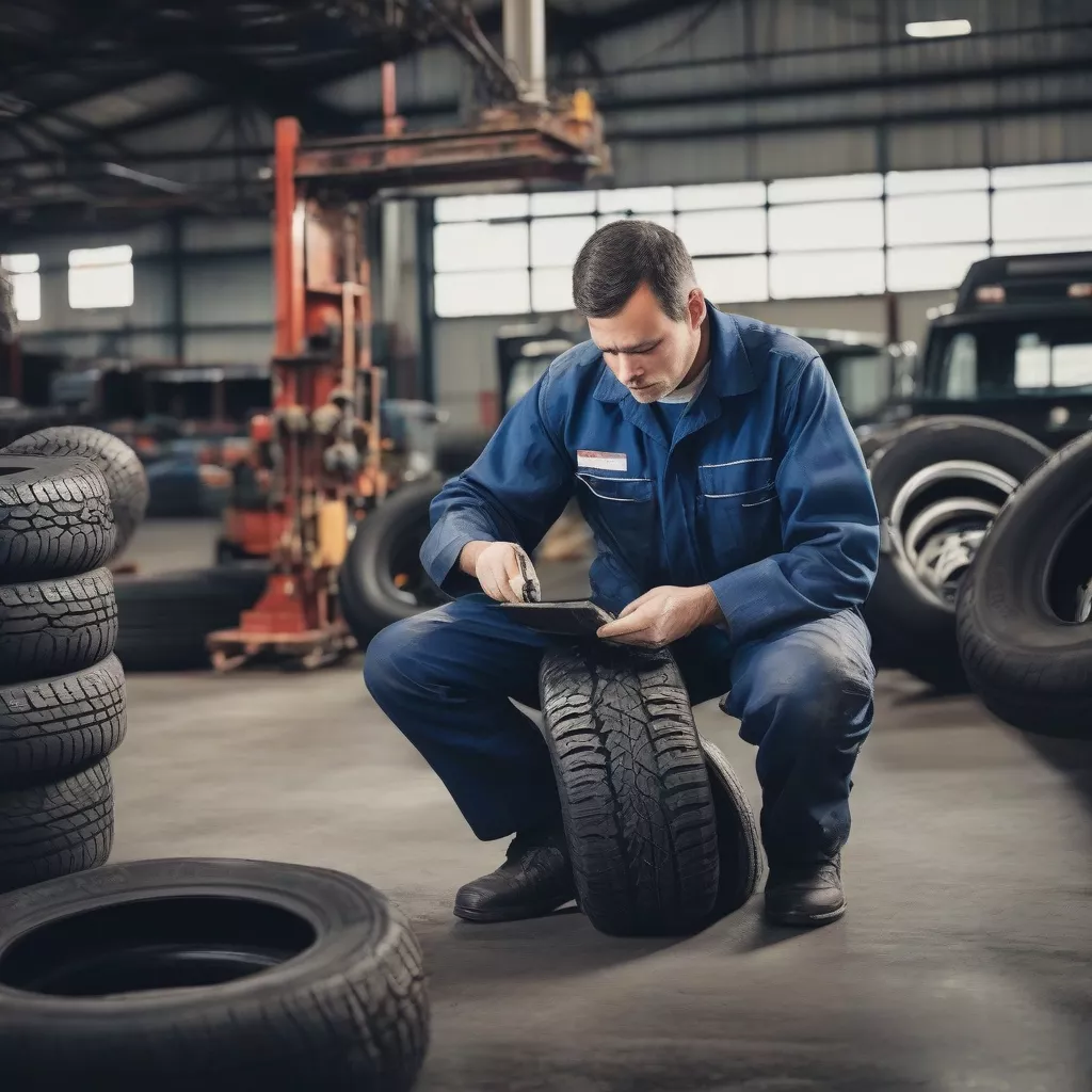 Kiểm tra lốp xe tải
