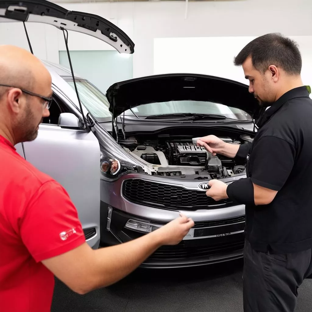 Inspecting Kia Auto Parts