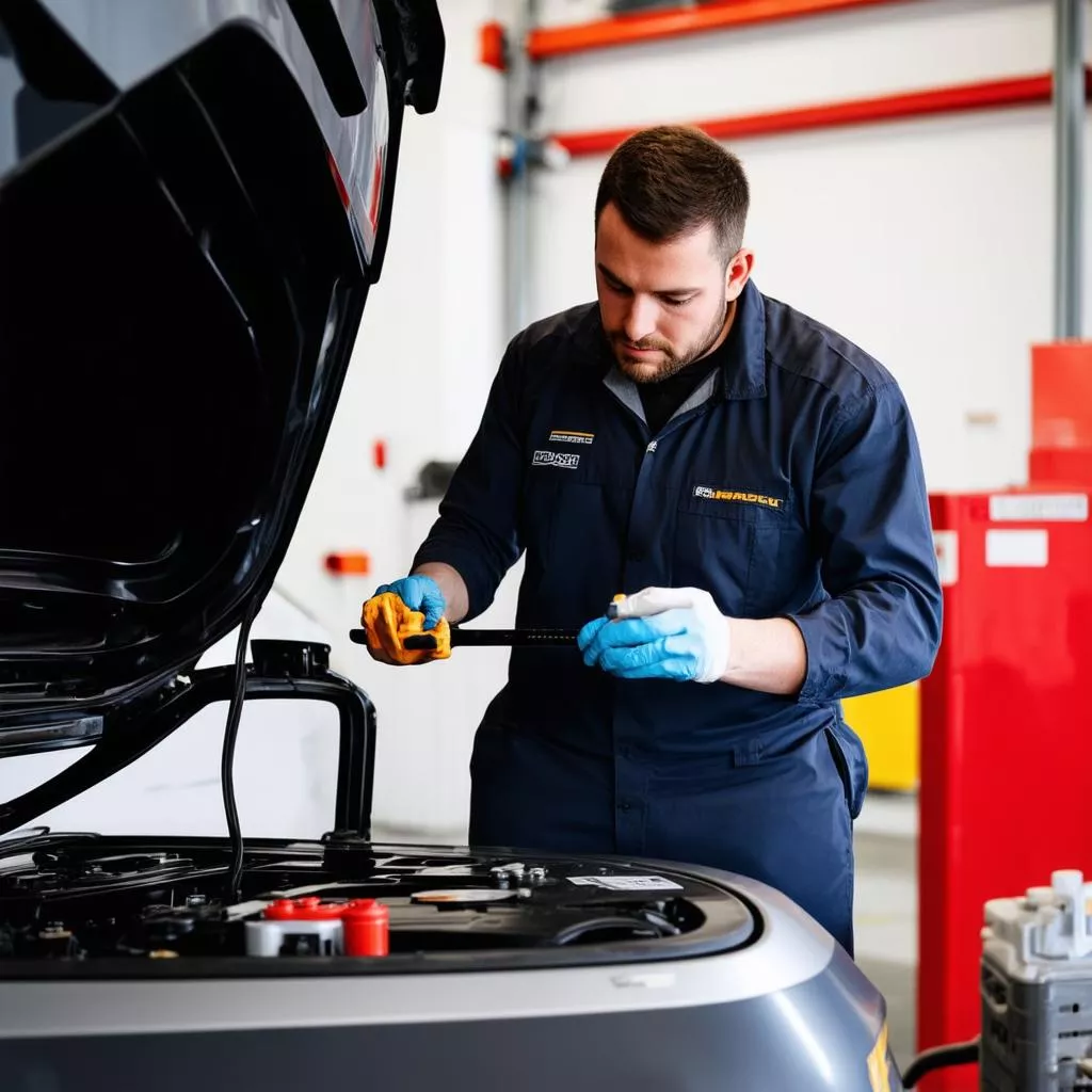 Kiểm tra pin xe ô tô điện