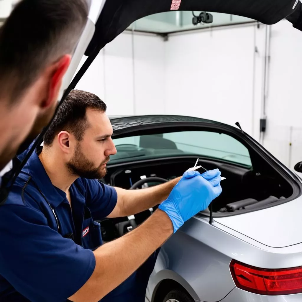 Inspecting a used car on Cho Tot