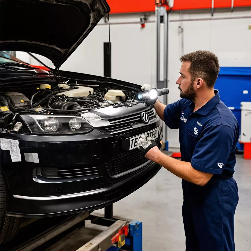 Used Car Inspection at a Garage