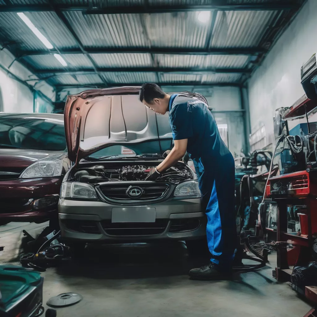 Car inspection at a garage