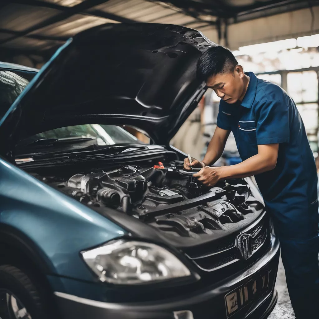 Kiểm tra xe ô tô tại Gara