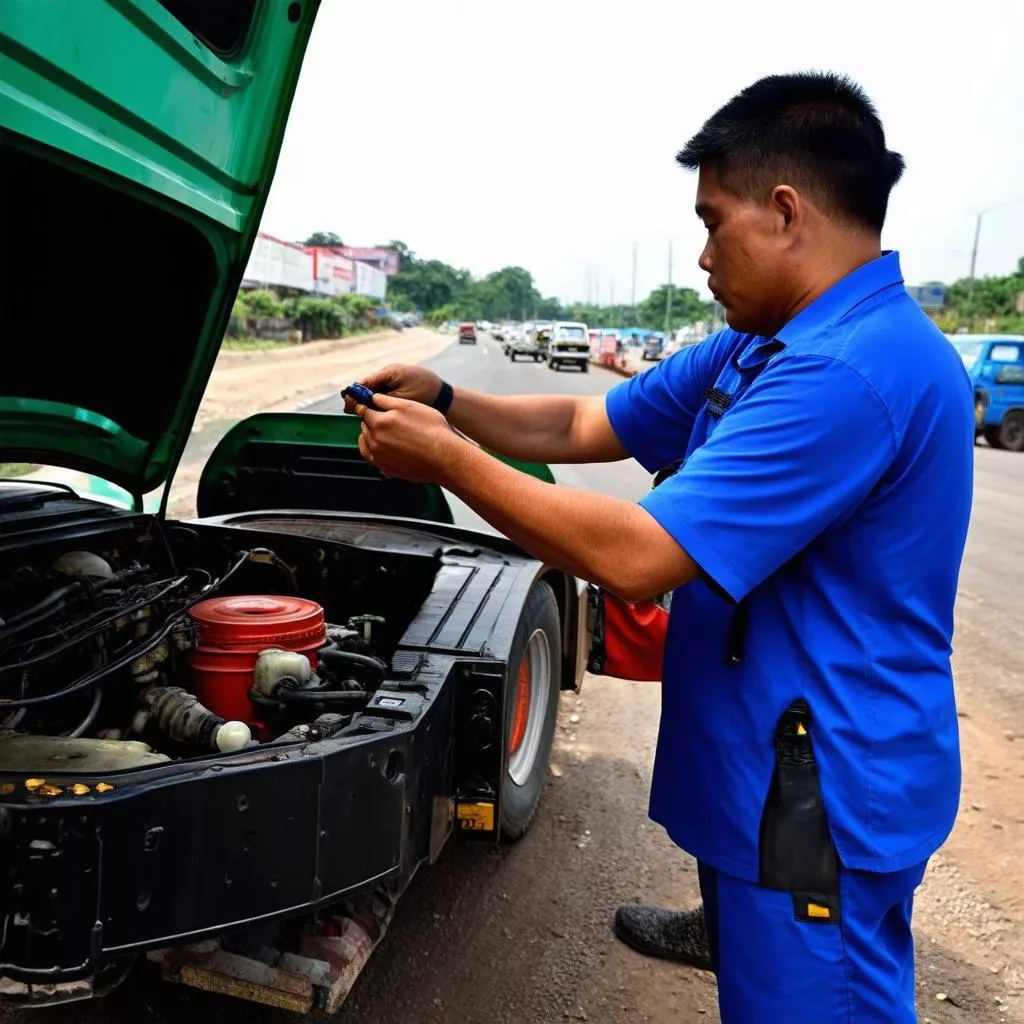 Kiểm tra xe tải Bình Định