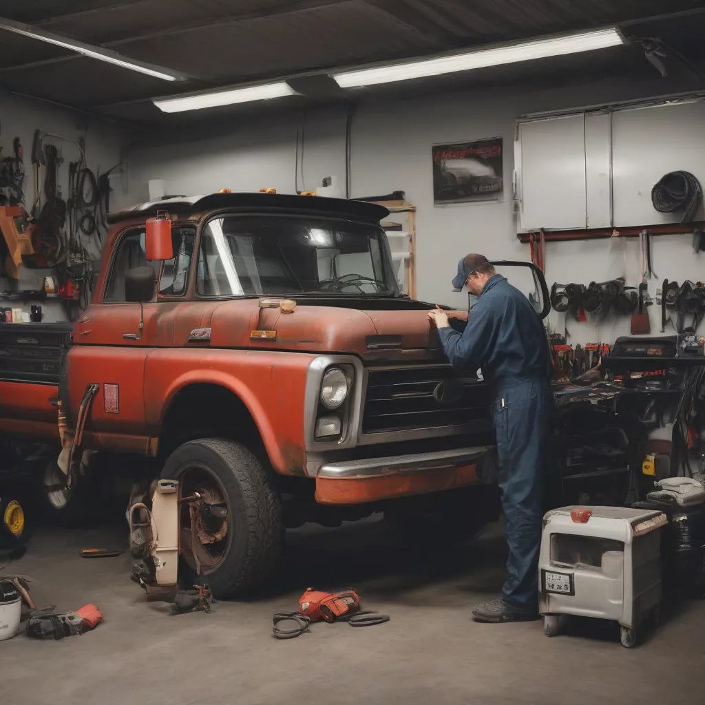 Used truck inspection