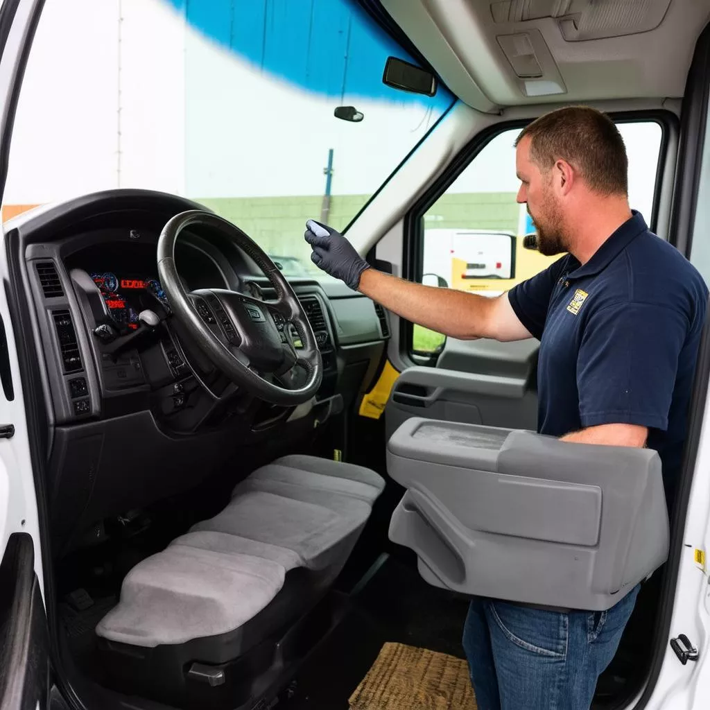 Used truck inspection