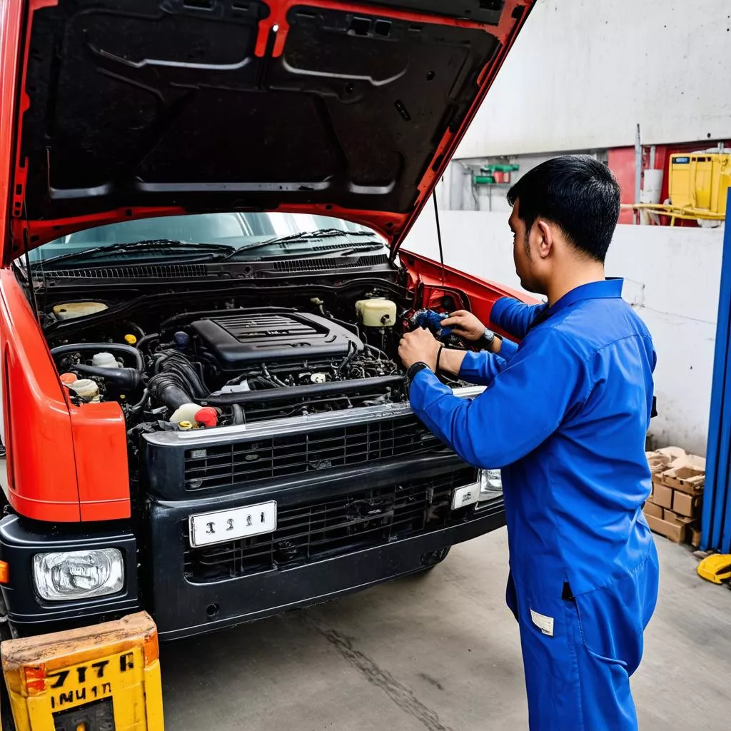 Kiểm tra xe tải cũ