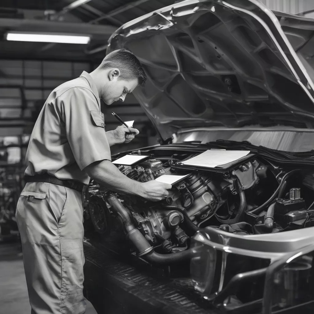Contrôle régulier d'un camion