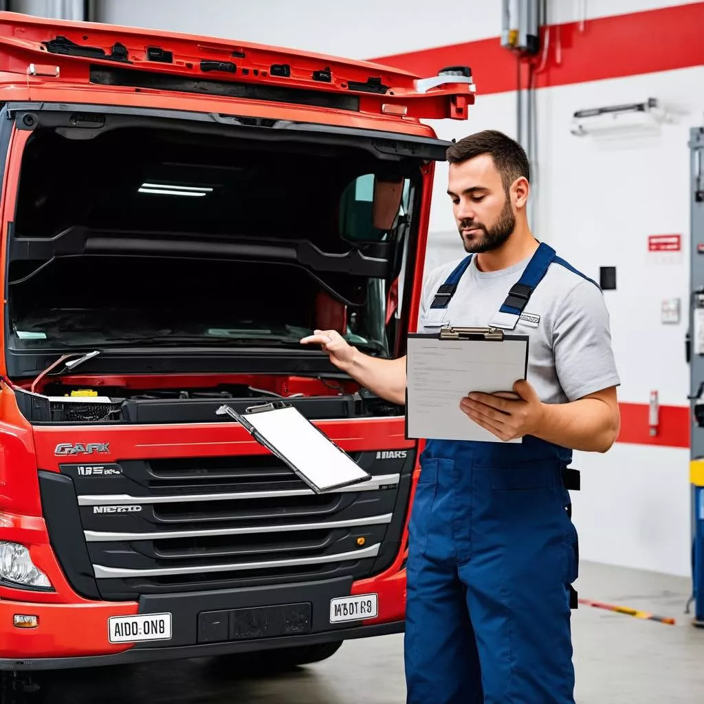 Truck inspection after repair