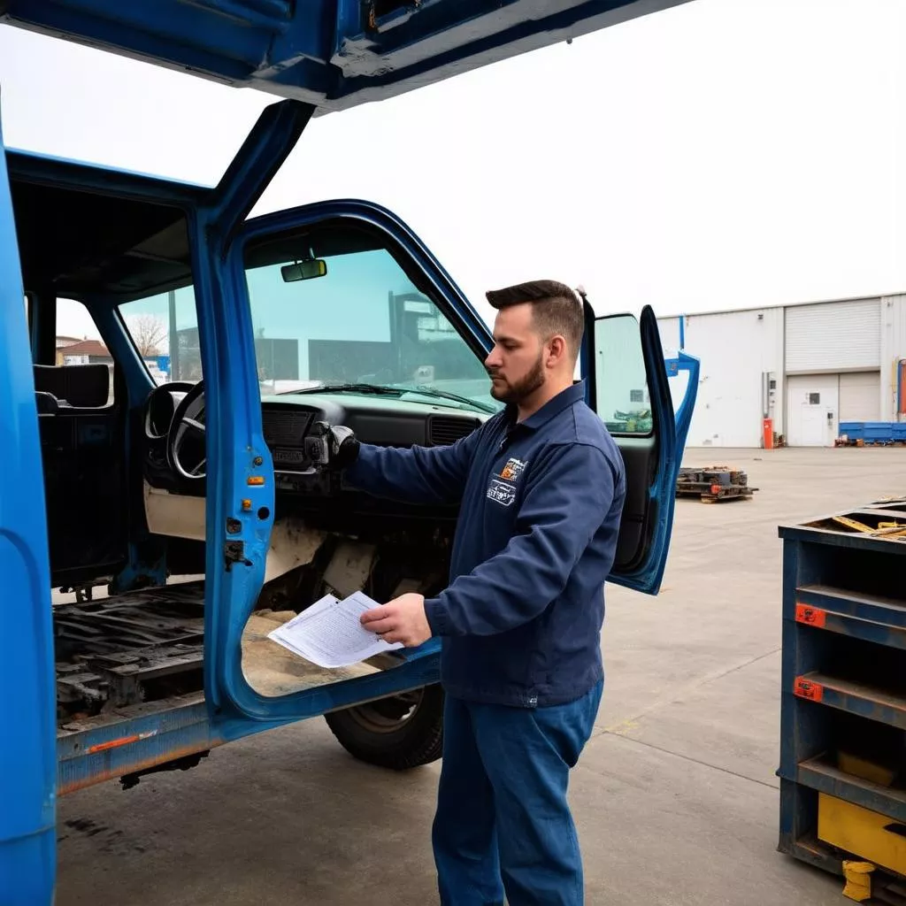 Kiểm tra xe tải thanh lý