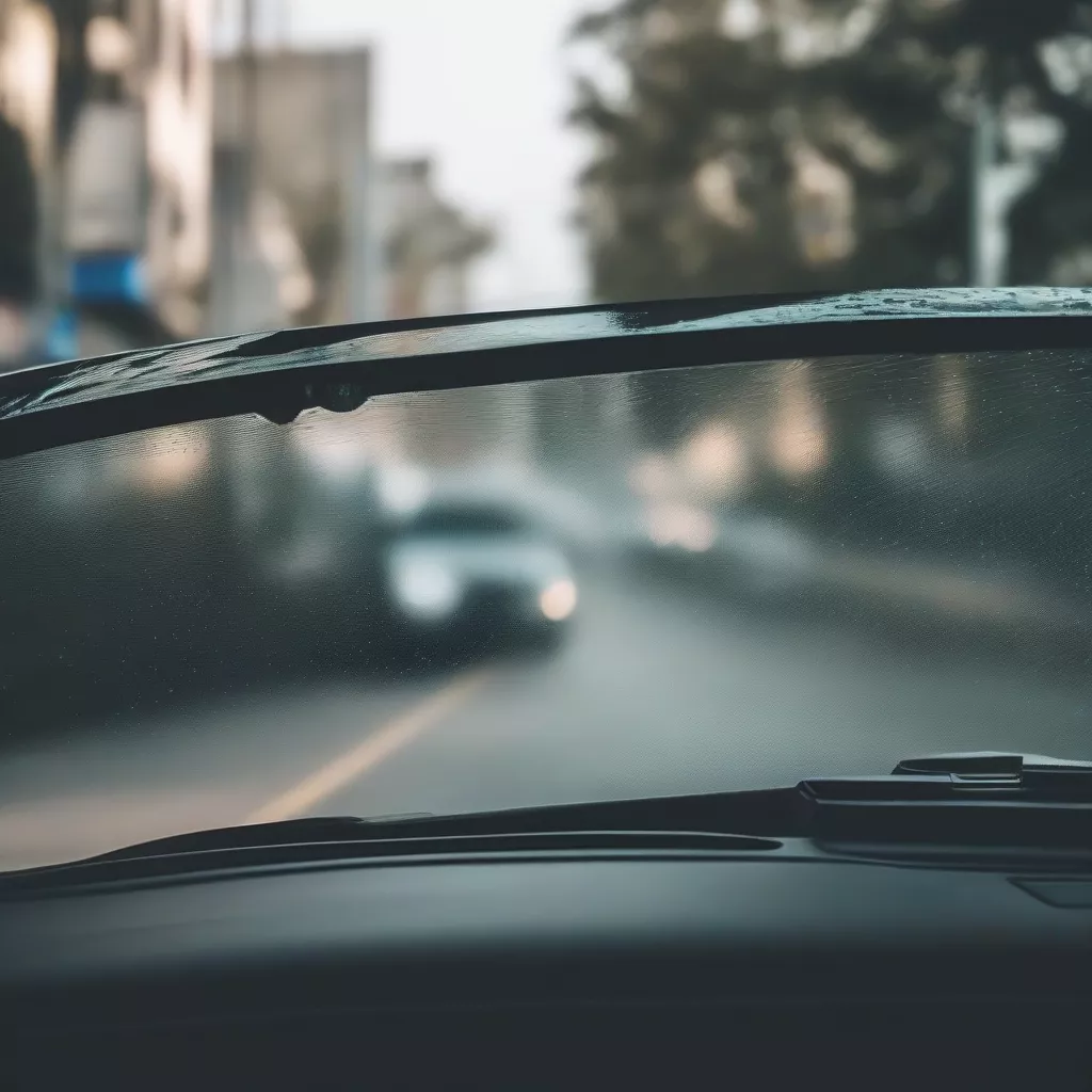 干净的汽车挡风玻璃