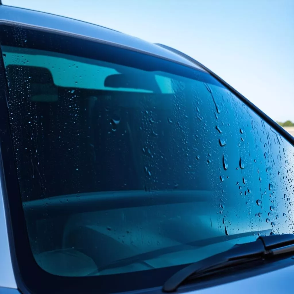 Clean and Shiny Car Windshield