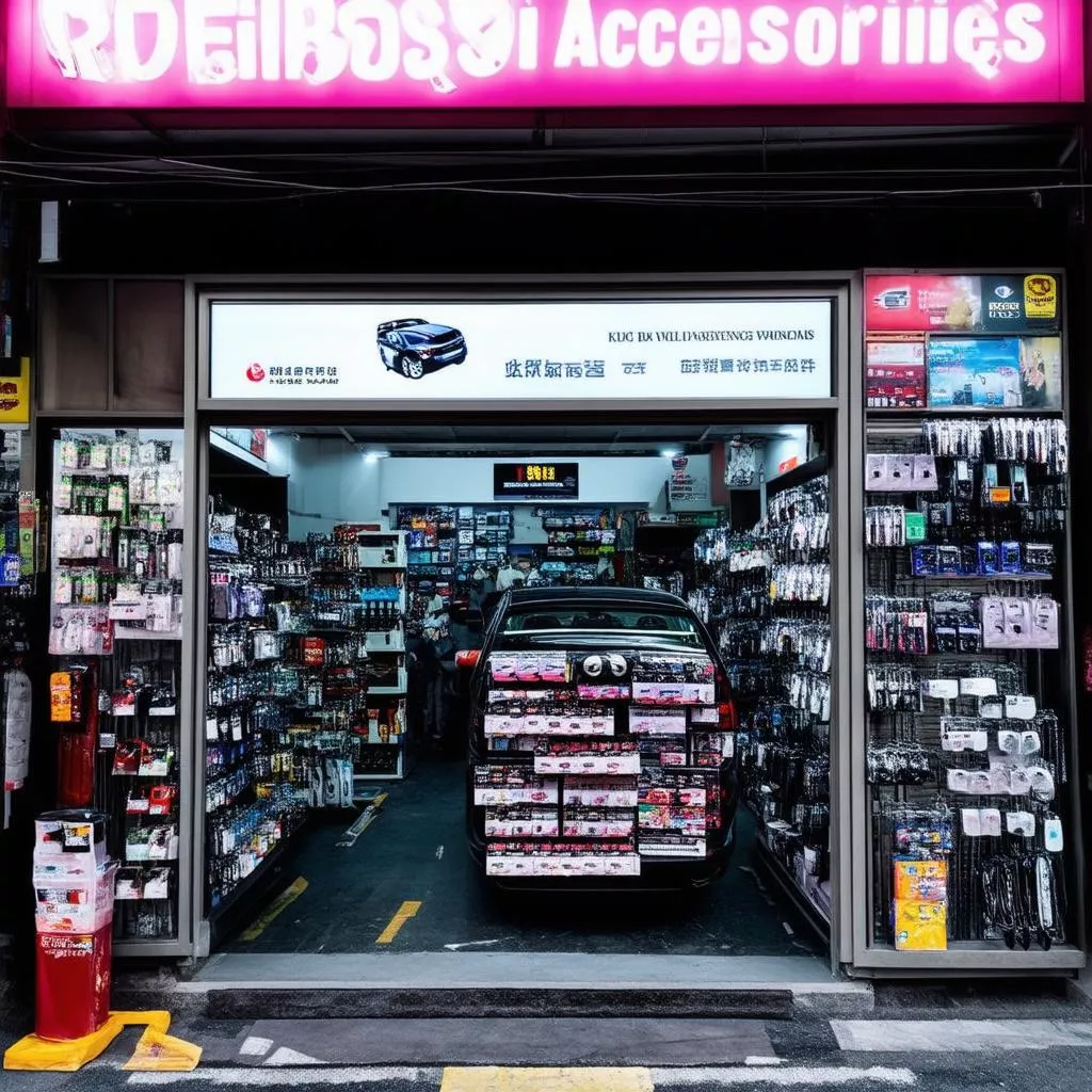 Negozio di accessori auto ad Hanoi