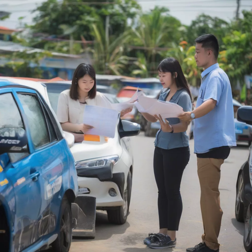 Hình ảnh học viên tìm hiểu thông tin tại trung tâm học lái xe ô tô
