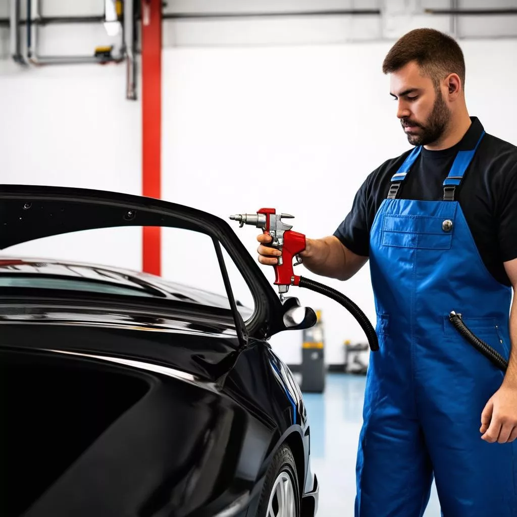 Kỹ thuật viên đồng sơn ô tô