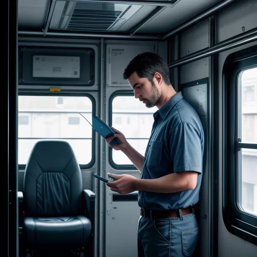 Kỹ thuật viên lắp đặt tủ lạnh xe khách