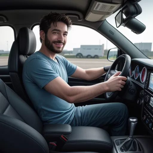 Khách hàng đang lái thử xe tải M3 Binh Anh