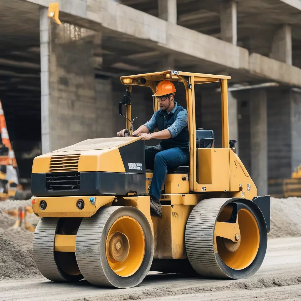 Hình ảnh người lái xe lu