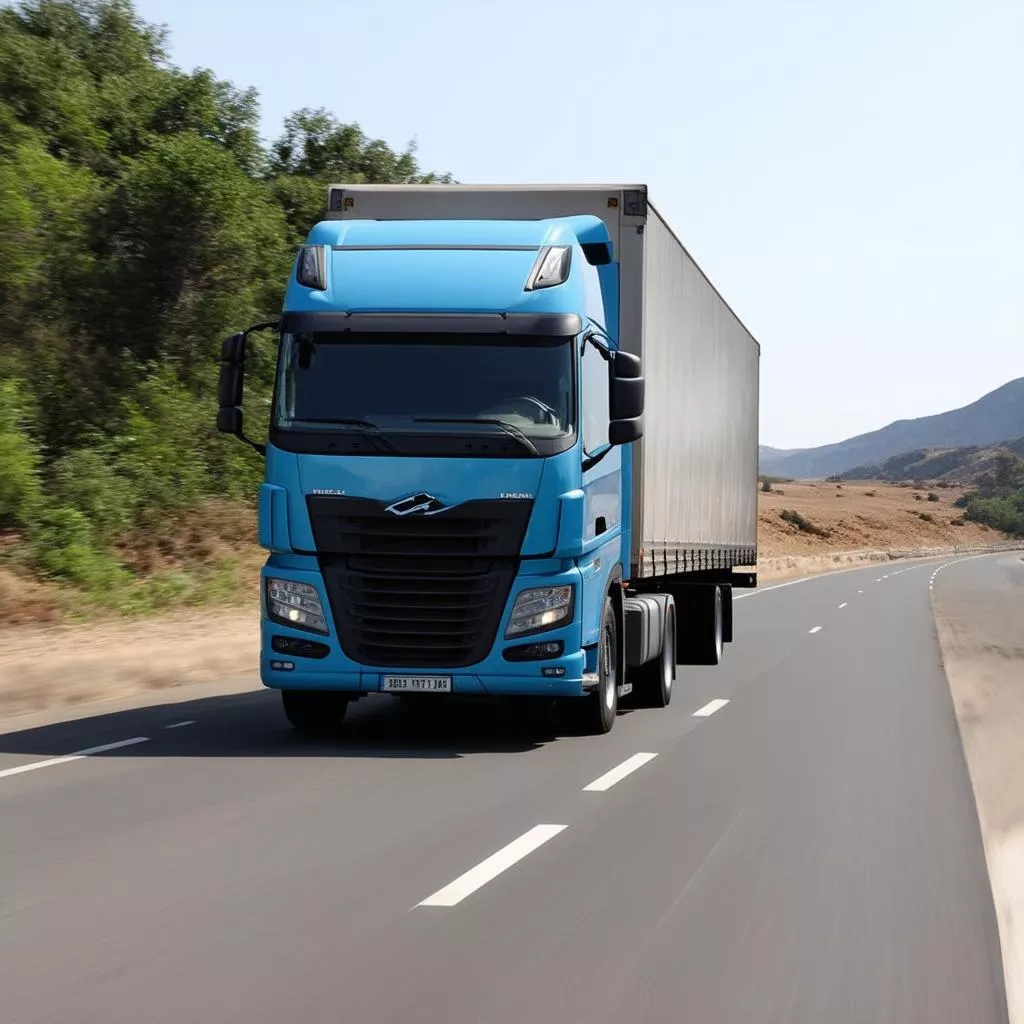 Truck Driver Behind the Wheel