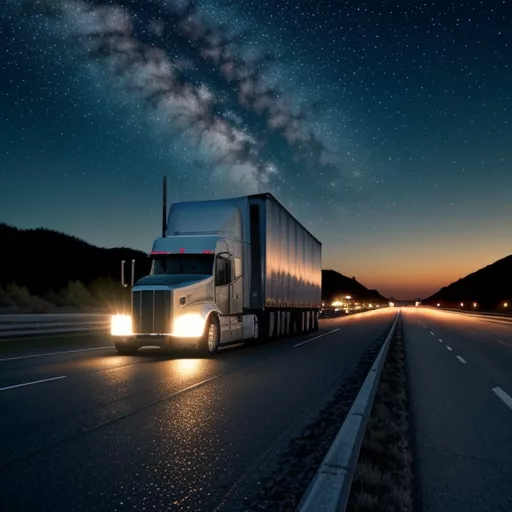 Truck Driver at Night