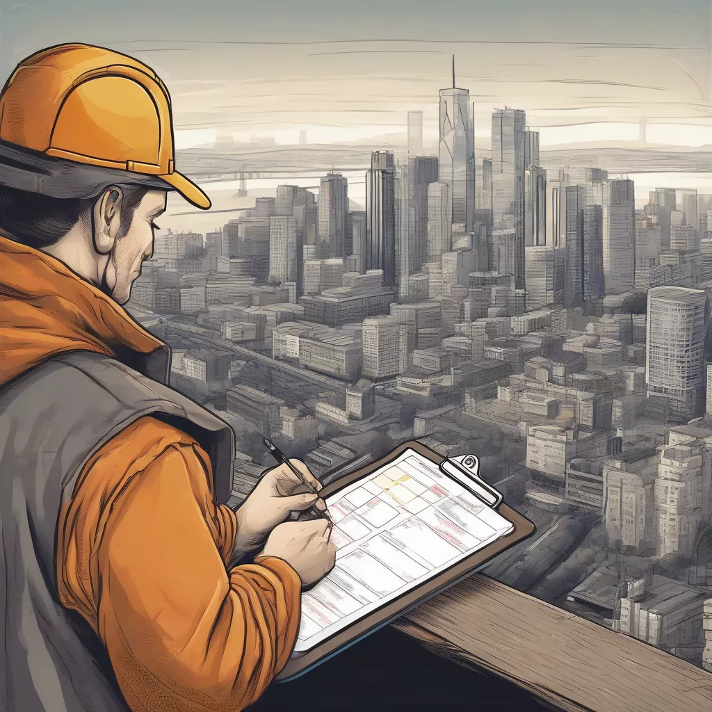 Lái xe tải đang kiểm tra lịch trình