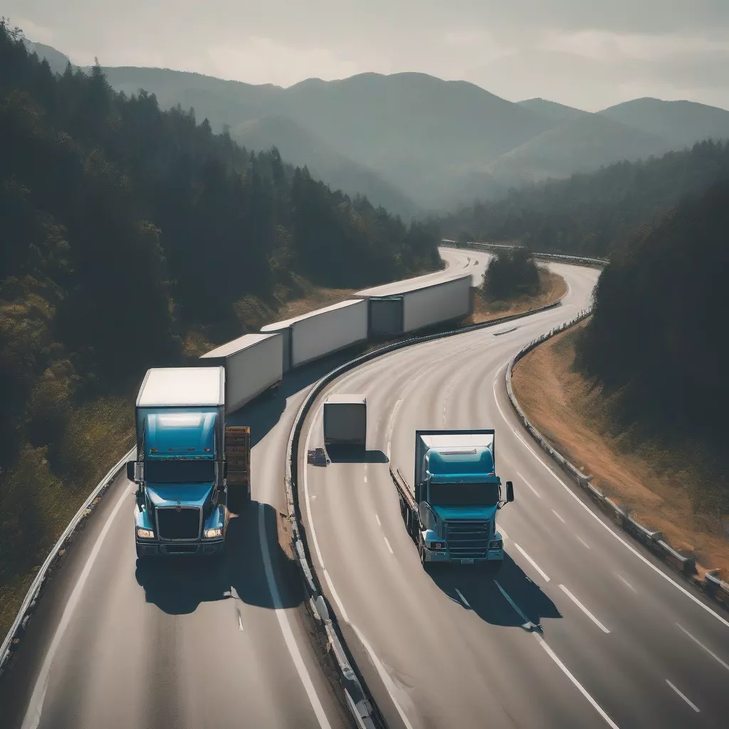 고속도로에서 안전하게 장거리 트럭 운전