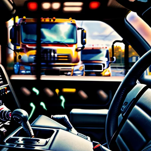 安全驾驶手动挡卡车