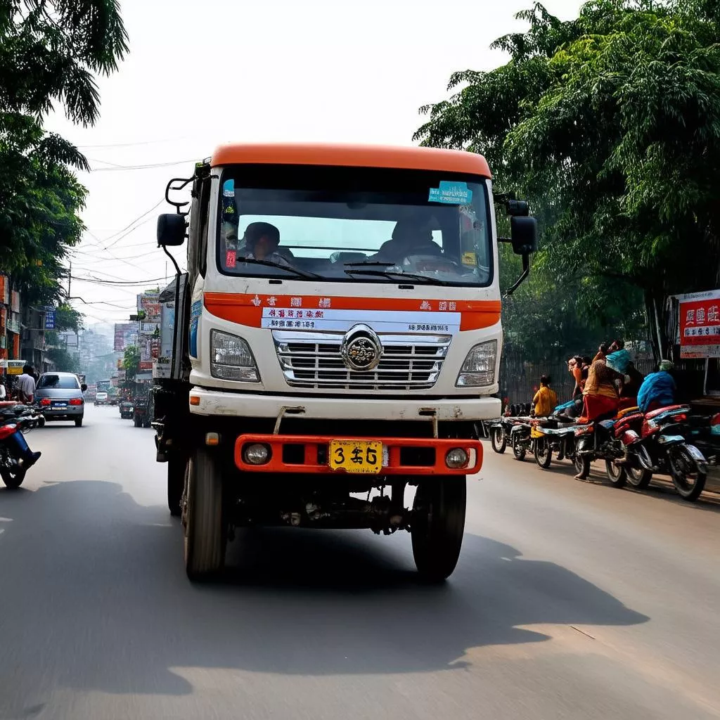 Lái xe tải tại Hà Nội