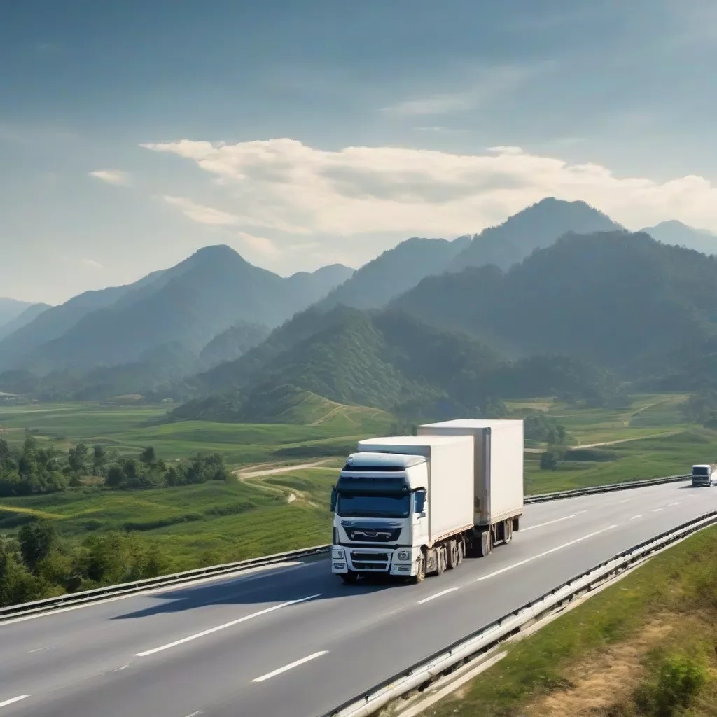 Lái xe tải trên đường cao tốc