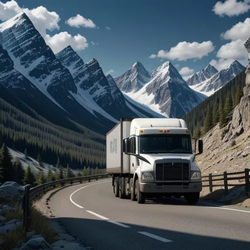 卡车在山路上行驶